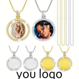 Custom Photo Medallion Necklace – Shine with Your MemoriesKado. Espesyal: Medayon Ak Imaj Pèsonèl.